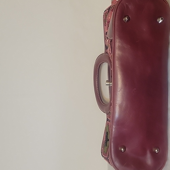 Vintage Isabella Fiore Y2K Floral Hand Beaded Satchel - Picture 9 of 14